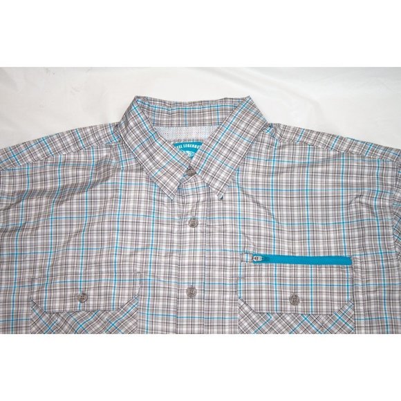 Reel Legends Men's Short Sleeve Button Front Vented Shirt Size XL - Picture 2 of 6